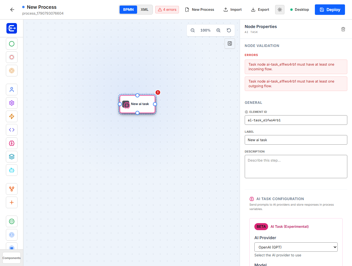 AI Task component