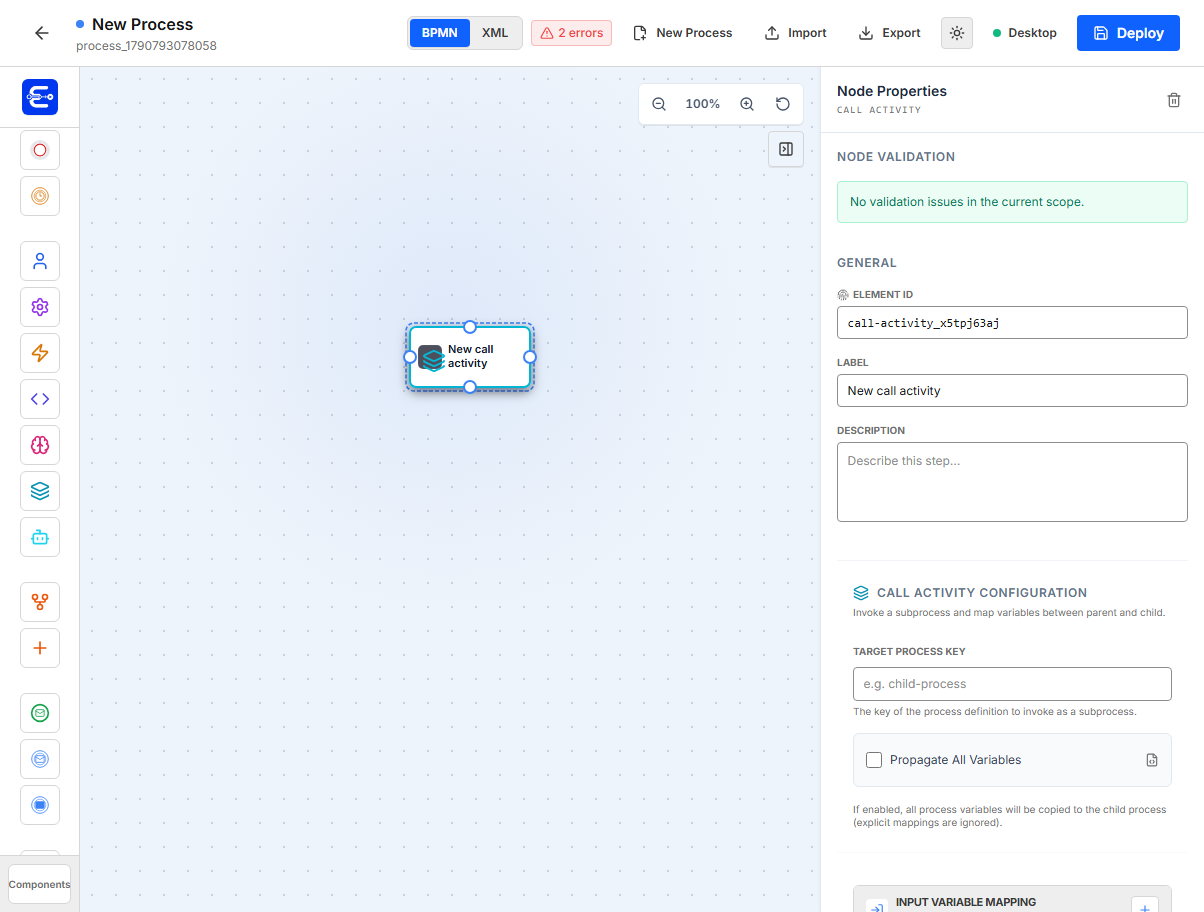 Call Activity component