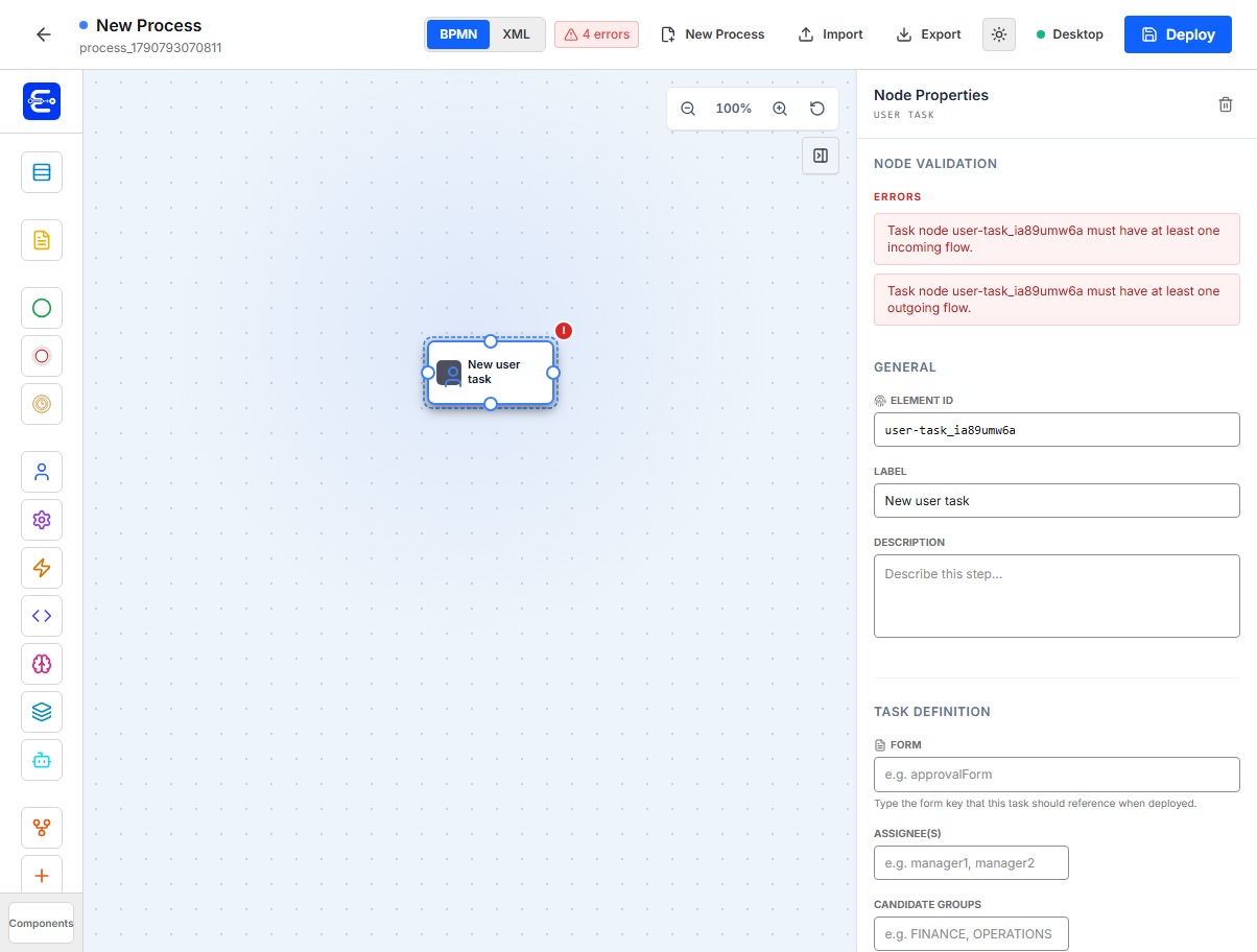 Human Task component