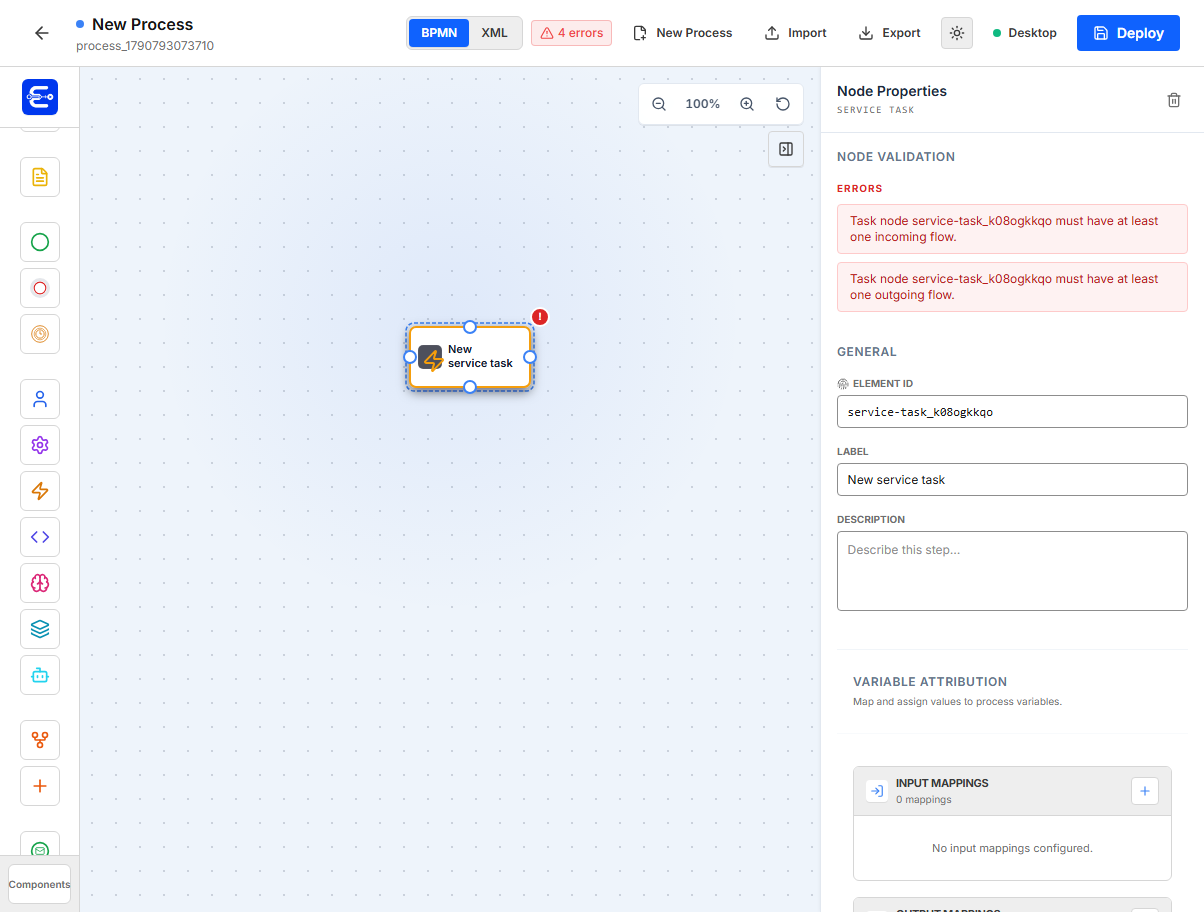 Service Task component