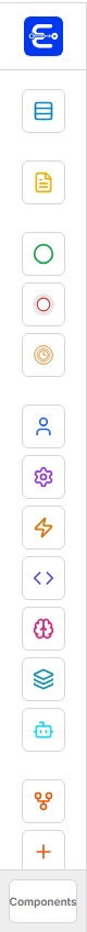 Modeler component palette