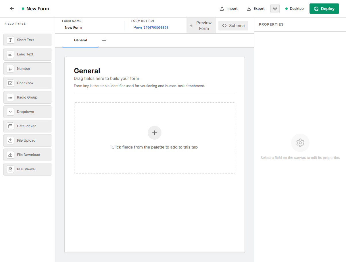 Form modeler